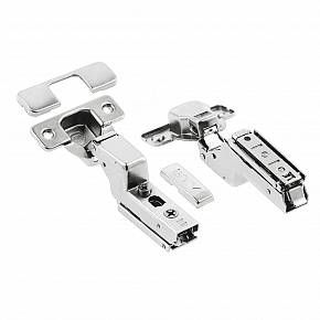 Петля SOLID PRO внутренняя самозакрывающаяся, регулировка в 3 плоскостях, с ответной планкой H-0 CLIPON, без еврошурупа — купить оптом и в розницу в интернет магазине GTV-Meridian.